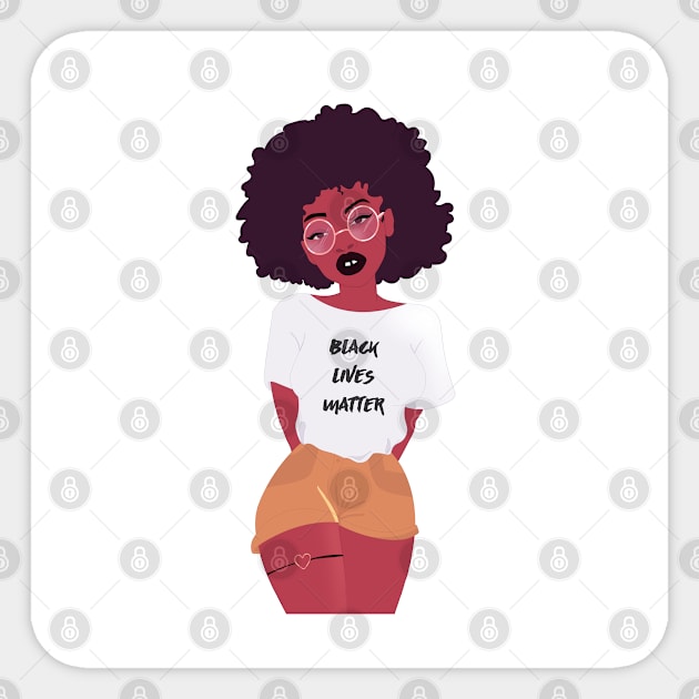 Black Lives Matter Sticker by Le petit fennec